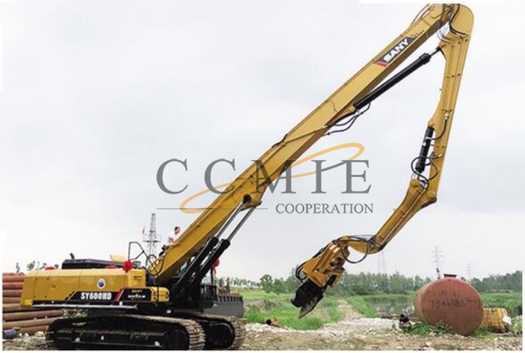 Excavator modification excavator piling arm