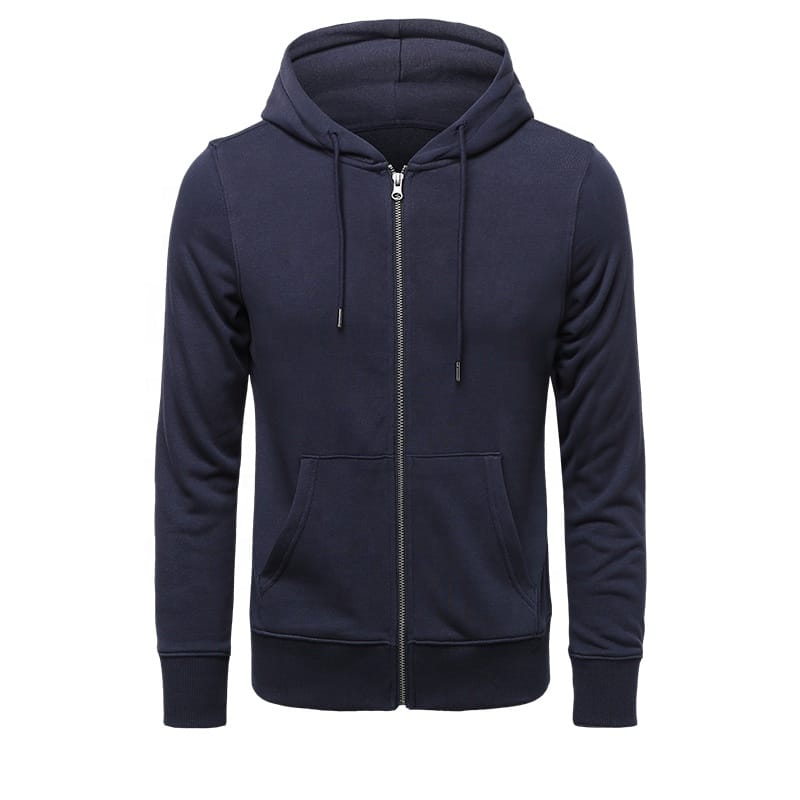 New style Mens Custom Plain Hoodie High Quality Boy's Casual Blank Zip up Zipper Hoodies (4)