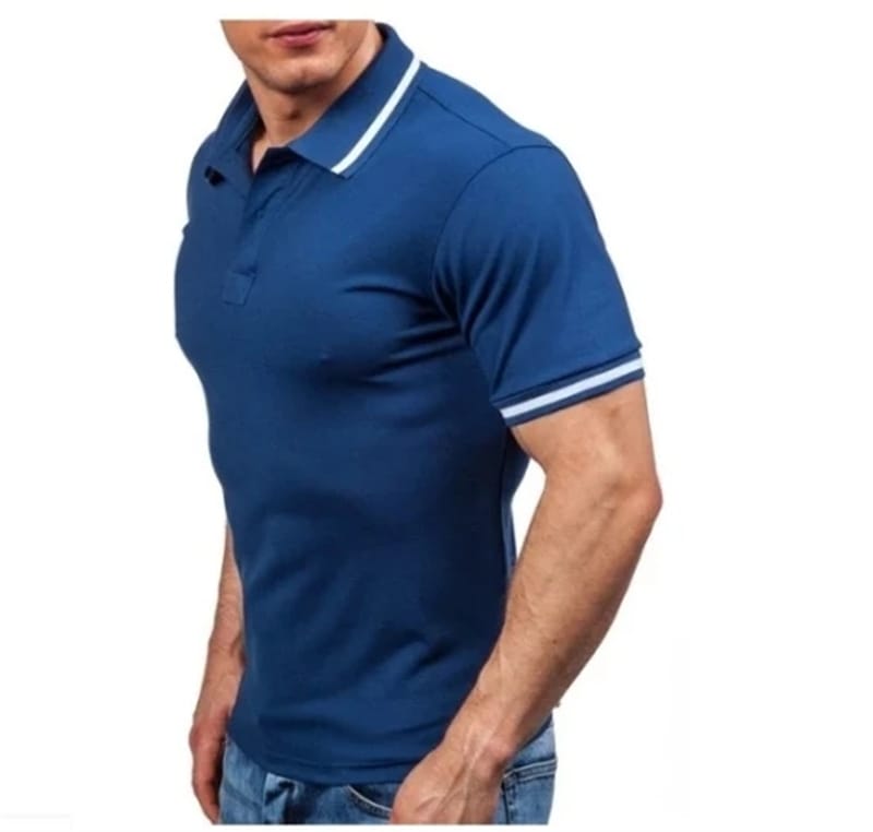 Print Summer Men Polo Shirt Casual Short-Sleeve Hit Polo Shirt Oblique Striped Lapel Tops Men Slim Fit Breathable Polos (4)