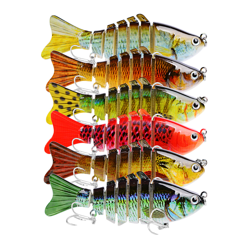 7 Segment Wobblers Fishing Lure Set Multi Jointed Floating Sinking Leurres Peche Lifelike Hard Spinner Fishing Bait 10cm