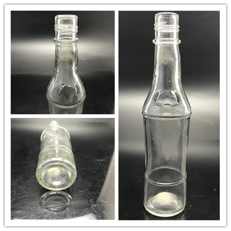 shanghai linlang factory 129ml clear fint glass bottle for vinegar