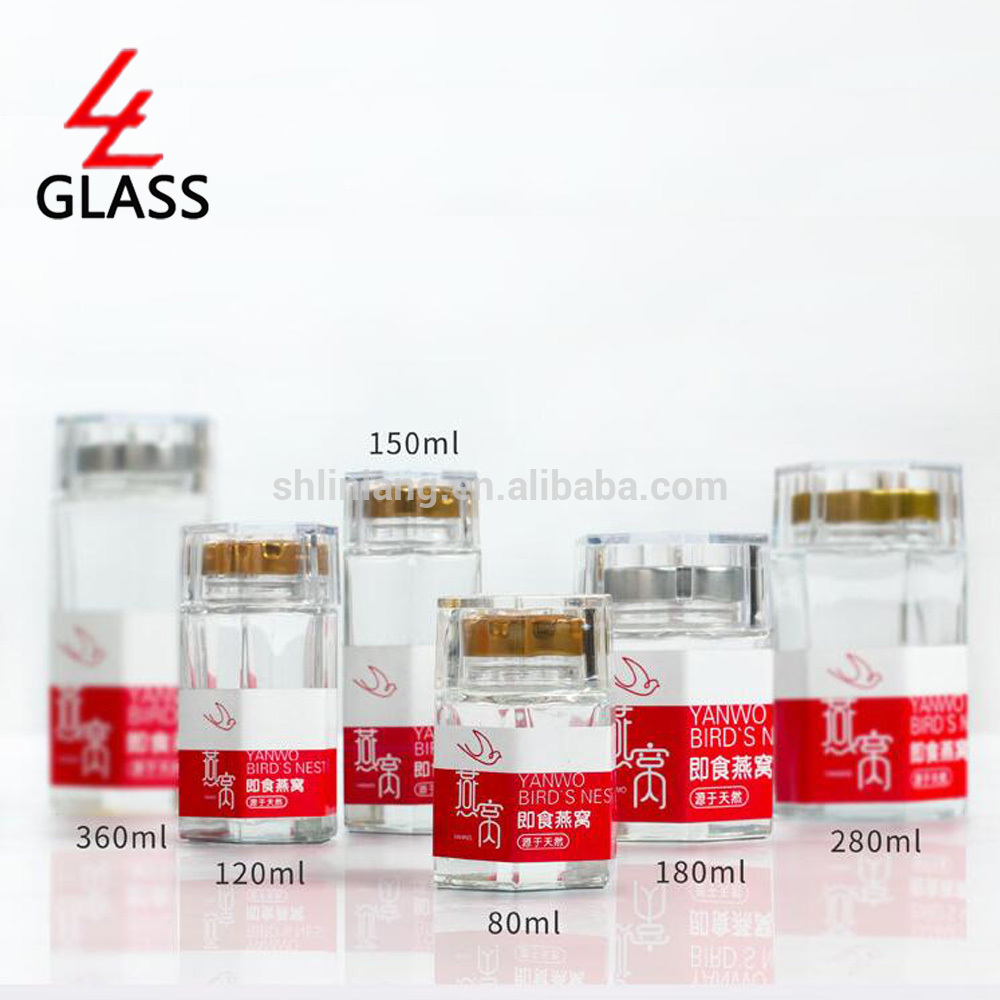 Crystal white material high-end bid's nest <a href='/glass-bottle/'>glass bottle</a> 80ml 120ml 150ml 180ml 280ml 360ml