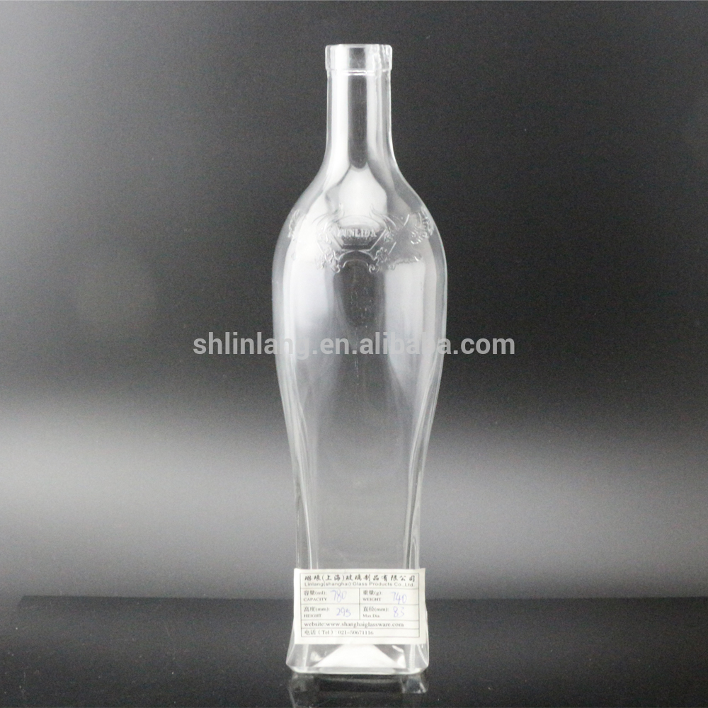 Shanghai Linlang Wholesale empty clear <a href='/750ml-glass-bottle/'>750ml <a href='/glass-bottle/'>glass bottle</a></a>s for liquor