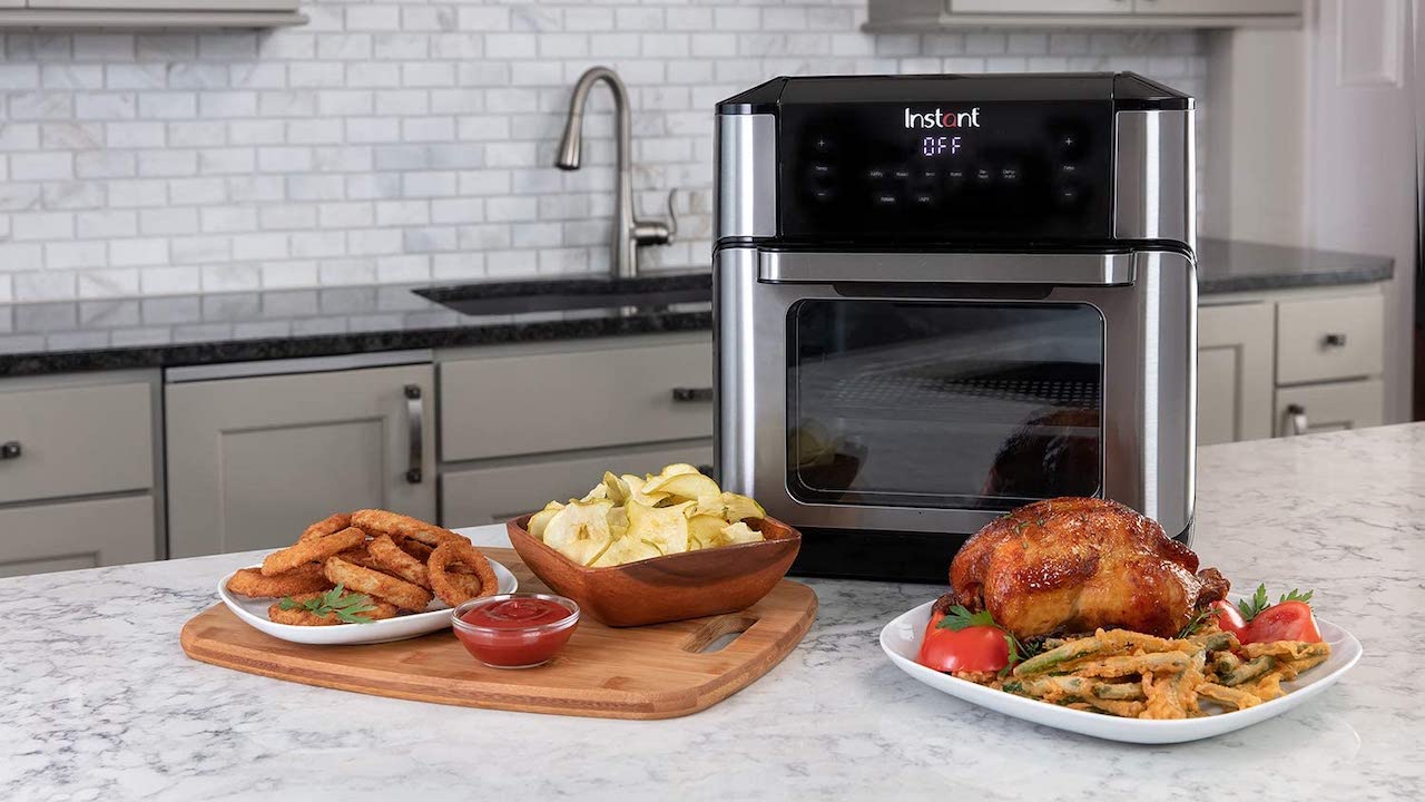 Instant Vortex Plus 7-in-1 Air Fryer Oven with built-in Smart Cooking Programs, Digital Touchscreen, Easy to Clean Basket, 10 Quart Capacity, and a Stainless Finish - Smallcarrot