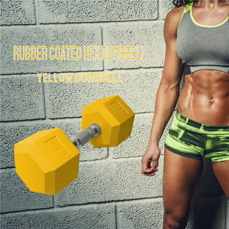 Colorful Hex rubber coated dumbbell11