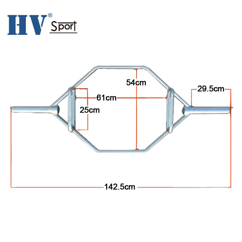 Gym Fitness Equipment Steel Hex Trap Barbell Bar Olympic 2-Inch Hex Weight Lifting Trap Bar02