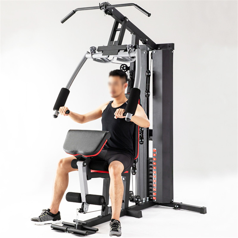 Home Gym Pull Up And Chest Fitness 3 Station Equipment Chest And Back Training Multi Function Station With Punching Bag04