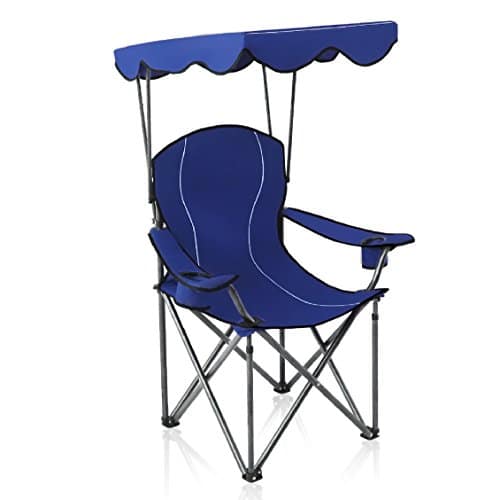 Alpha Camp Shade Canopy Folding Camping Chair | Camping Chairs with Sun Canopy | Folding Sports Chairs | Sports and Outdoors