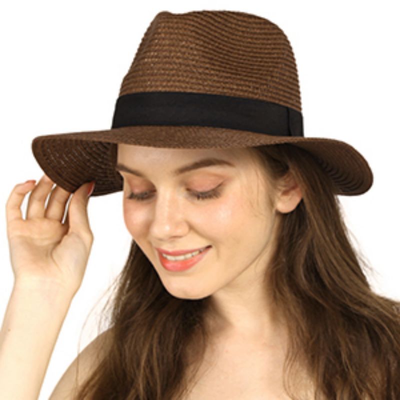 Fedora Hats for Women Straw Ha7