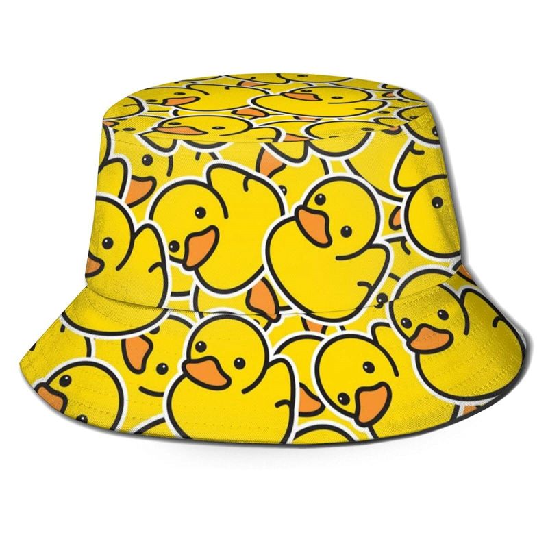 Rubber Duck Bucket Hats Fashion Sun Cap Packable Outdoor <a href='/fisherman-hat/'>Fisherman Hat</a> For Women and Men