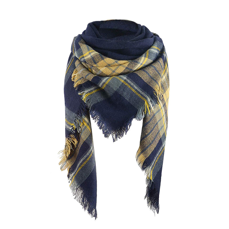 Scarf-beige Navy-01