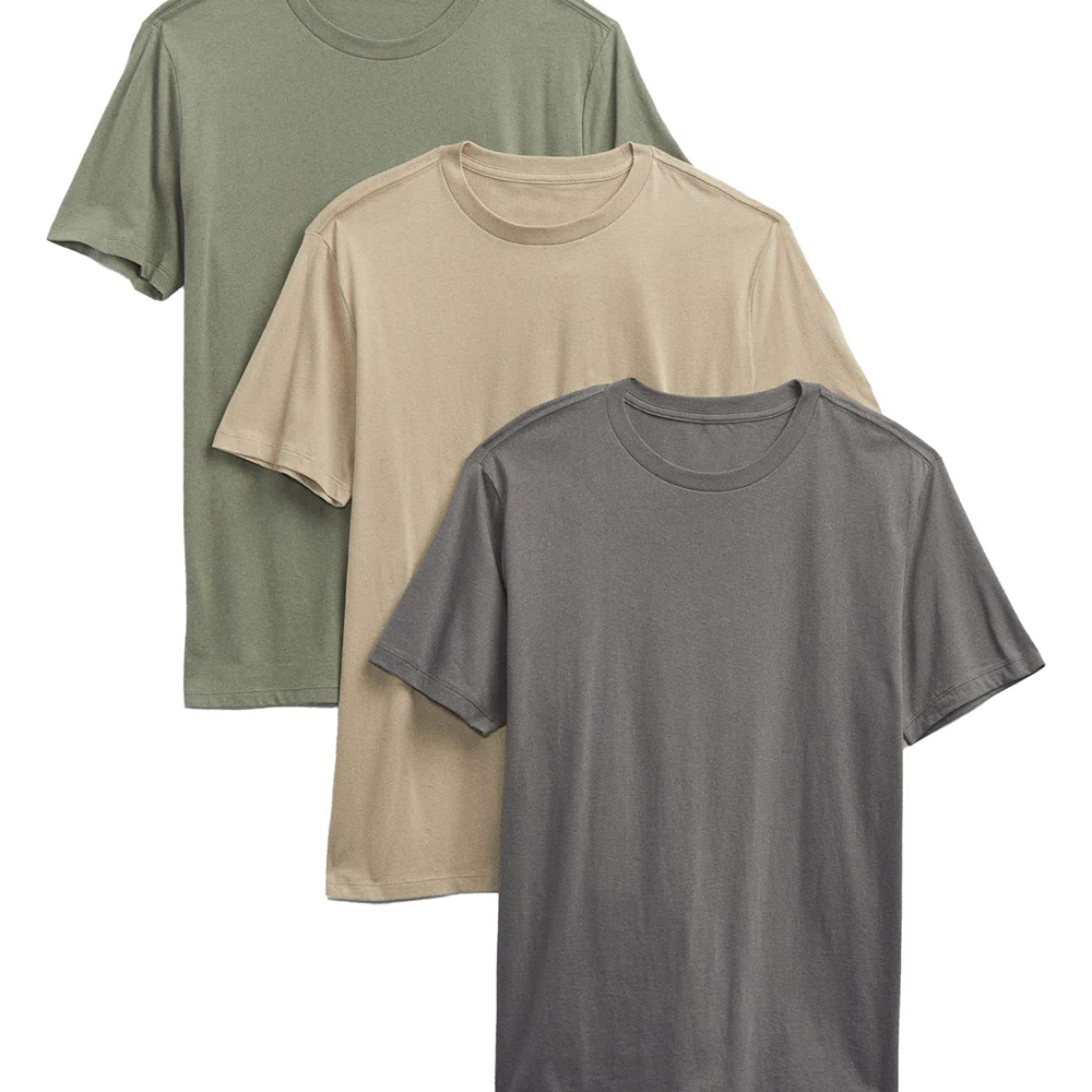 Customize Men's 3-Pack Everyday Short Sleeve Tee T-Shirt Cotton