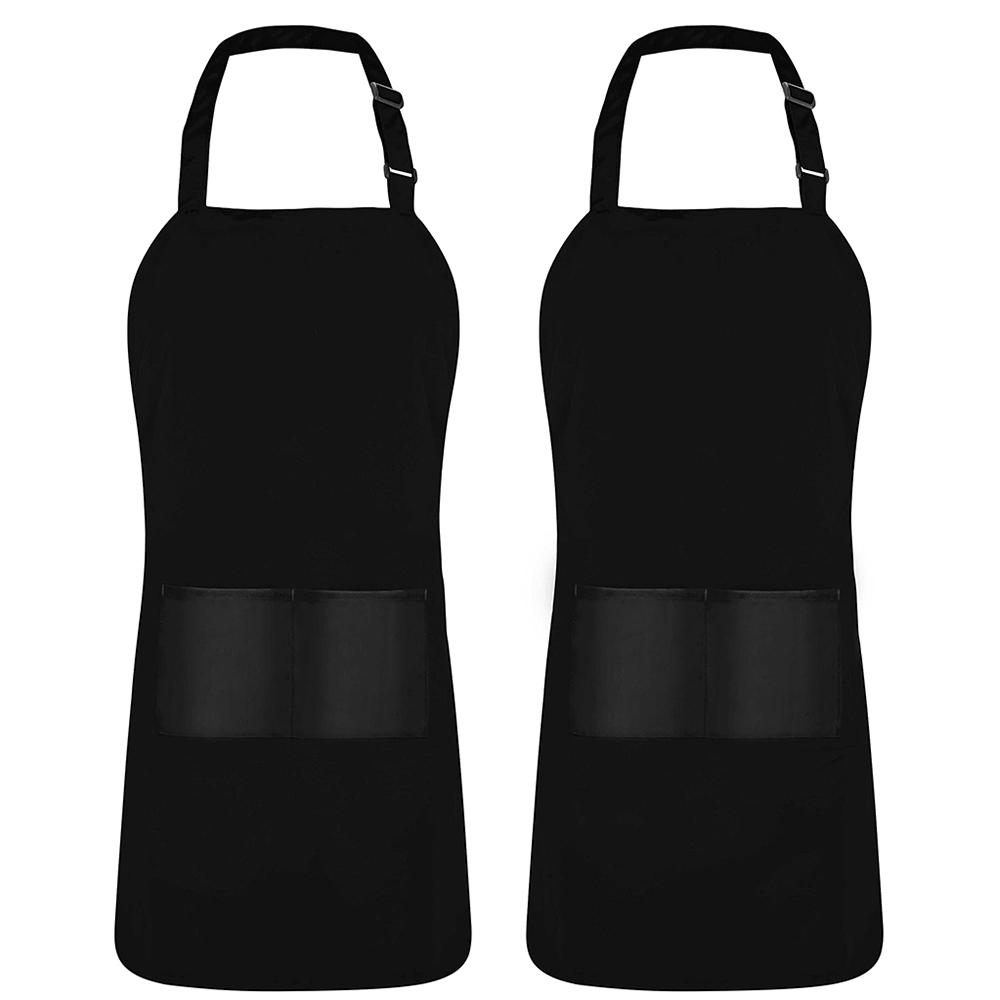 Water Oil Resistant Chef Cooking Kitchen <a href='/aprons-with-pockets/'>Aprons With Pockets</a> For Men Women