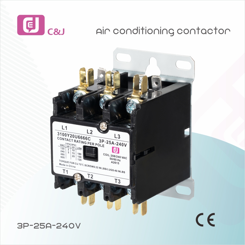 CJC2-3p 25A 40A Definite Purpose Magnetic AC Contactor for Air Conditioner