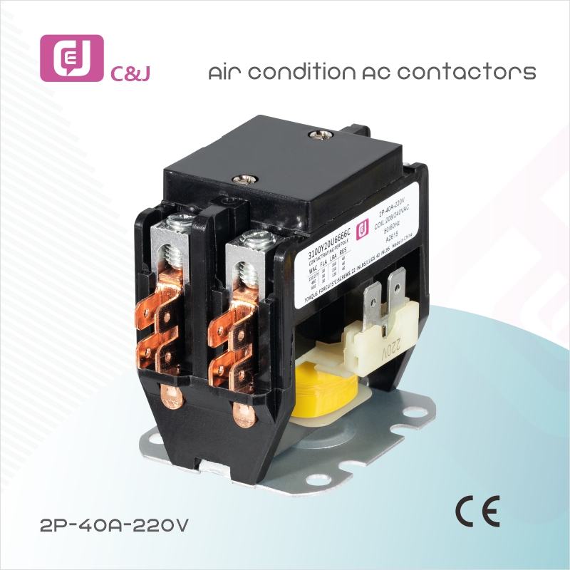 CJC2-2p 25V 30A 40V Universal Refrigeration Metal Pole Spare Parts Motor Air Conditioning Contactor