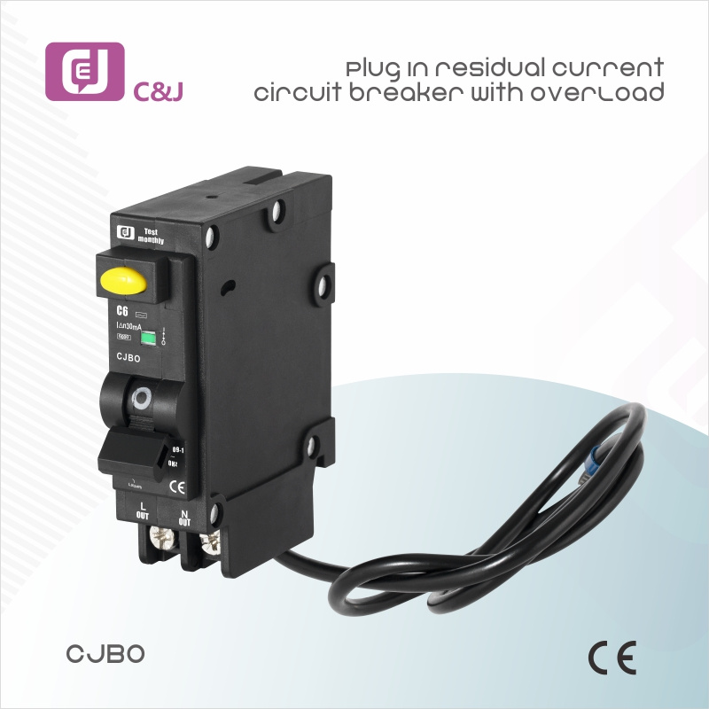 Plug in Type 1p+N 6/10ka Single Phase Earth Leakage <a href='/circuit-breaker/'>Circuit Breaker</a> RCBO