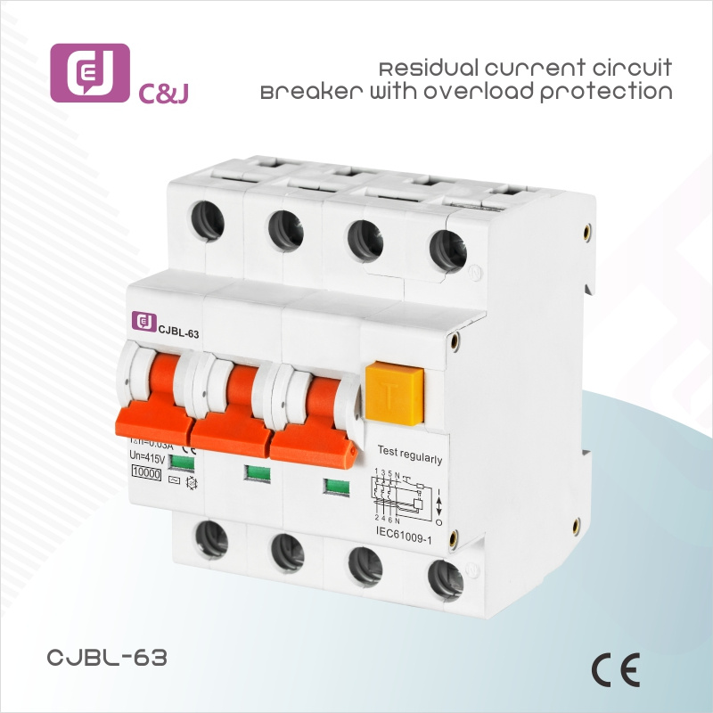 Residual Current <a href='/circuit-breaker/'>Circuit Breaker</a> With Overload Protection CJBL-63 4P