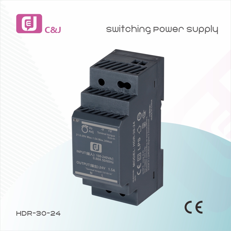 HDR-30-24 Wholesale Price AC to DC SMPS 30W DIN Rail Transformer <a href='/switch/'>Switch</a>ing <a href='/power-supply/'>Power Supply</a>