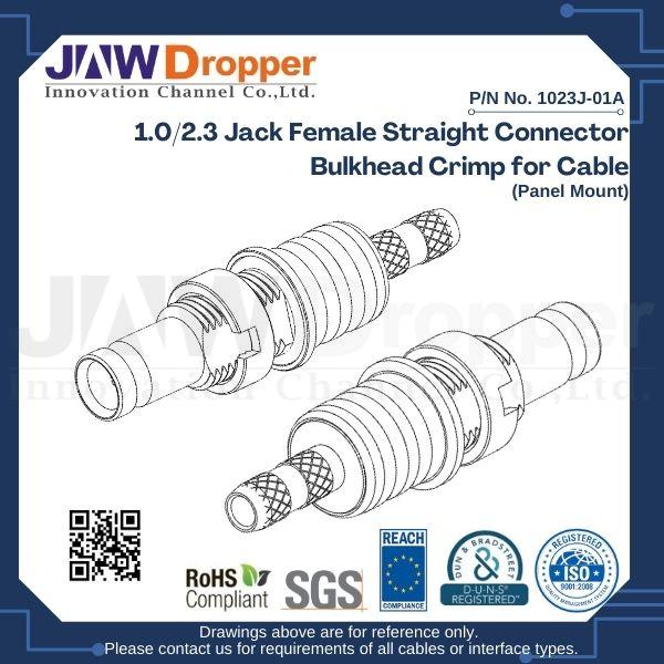 N Female Bulkhead Crimp Connector - RG58/LMR195/Belden 9907