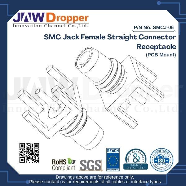 SMB female jack PCB connector,R<a href='/f-connector/'>F Connector</a>s, Coaxial Connectors, RF Cable Connectors, Coaxial Cable connectors, 50 ohm connector, Manufacturer, Factory, Supplier