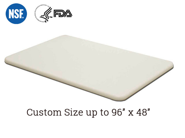 Commercial Red Plastic HDPE Cutting Board - 18 x 12 x 1/2
