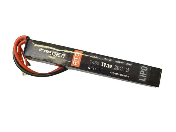 Raptors Airsoft RTX 2500mAh 11.1v Extreme Li-Ion 30C Nunchuck Battery
