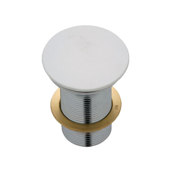 Universal 32/40mm Two Piece Brass Pop-Up Waste - White Ceramic Heritage Building Centre