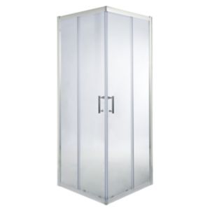 ELEGANT 800 x 800mm Slip-Resistance Shower Base Slate Effect Square Shower Enclosure Tray with Waste and Resin Cover Grate