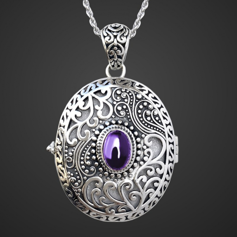 <a href='/amethyst/'>Amethyst</a>, Sterling Silver Pendant  The Mystic Jewel