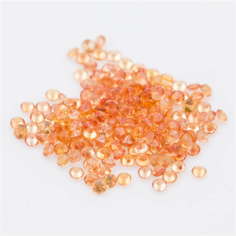 Natrual Gems Orange Sapphire Round 0.8mm (4)