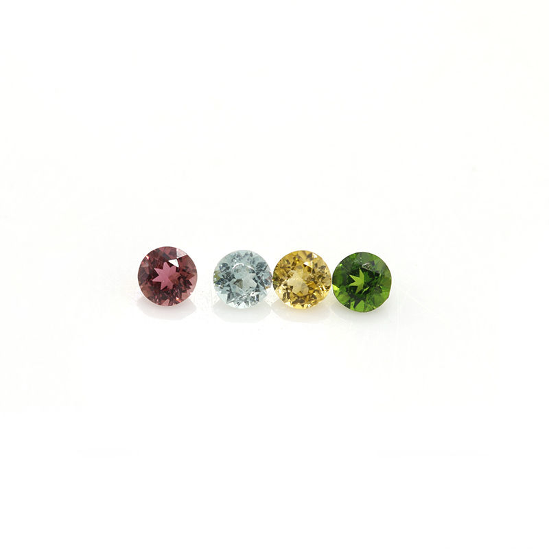 Natural Color Tourmaline Loose Gems Round Cut 0.9mm (3)