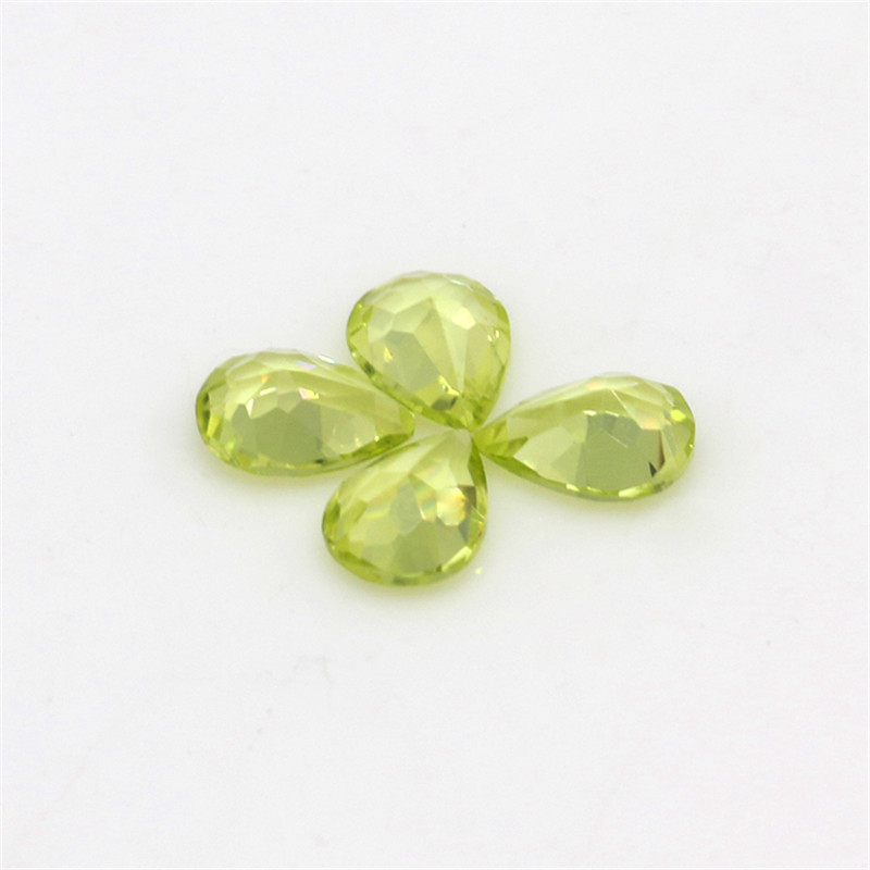 Natural Peridot Loose Gems Crystal Clean Pear Cut 2x3mm (5)