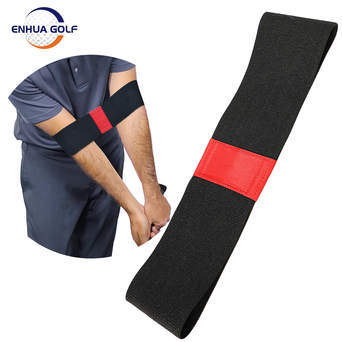 Golf Swing Trainer eginner Practicing Guide Gesture Alignment Training Aid Aids Correct Swing Trainer Elastic Arm Band Belt