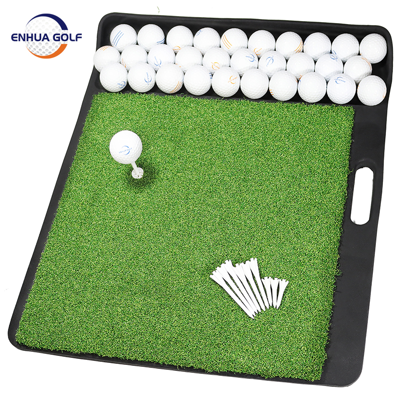 New Release Rubber Boot Tray Mat Portable Grip Hand-held Golf Hitting Mat with Tray Hot Sale on Amazon 