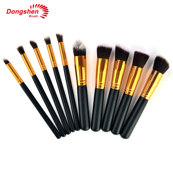 10pcs black makeup brush set (1)