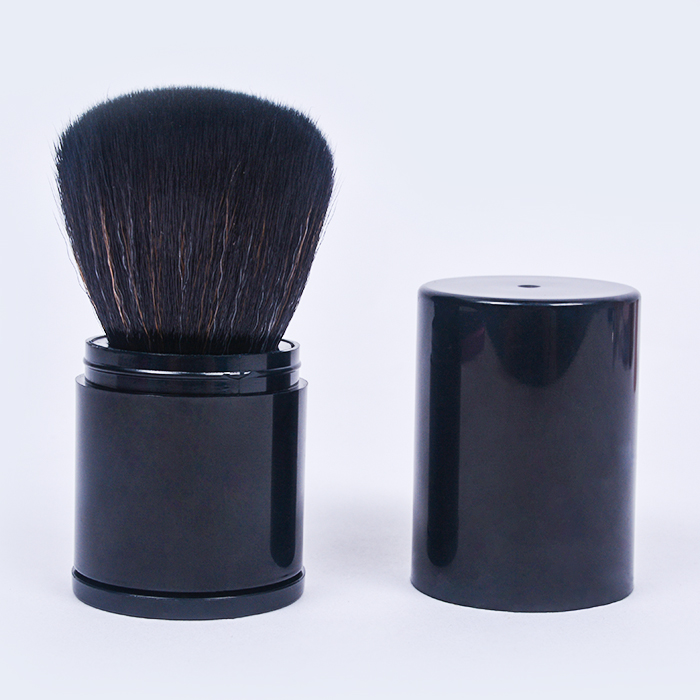 Dongshen brush retractable <a href='/kabuki/'>Kabuki</a> <a href='/makeup-brush/'>makeup brush</a> vegan skin-friendly synthetic hair portable powder blush bronzer brush