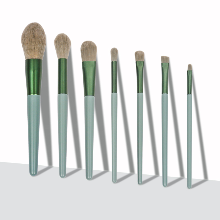 green makeup brush set (2)