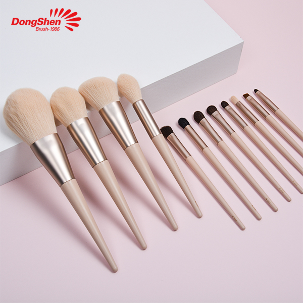 pink 12pcs makeup brush set (1)