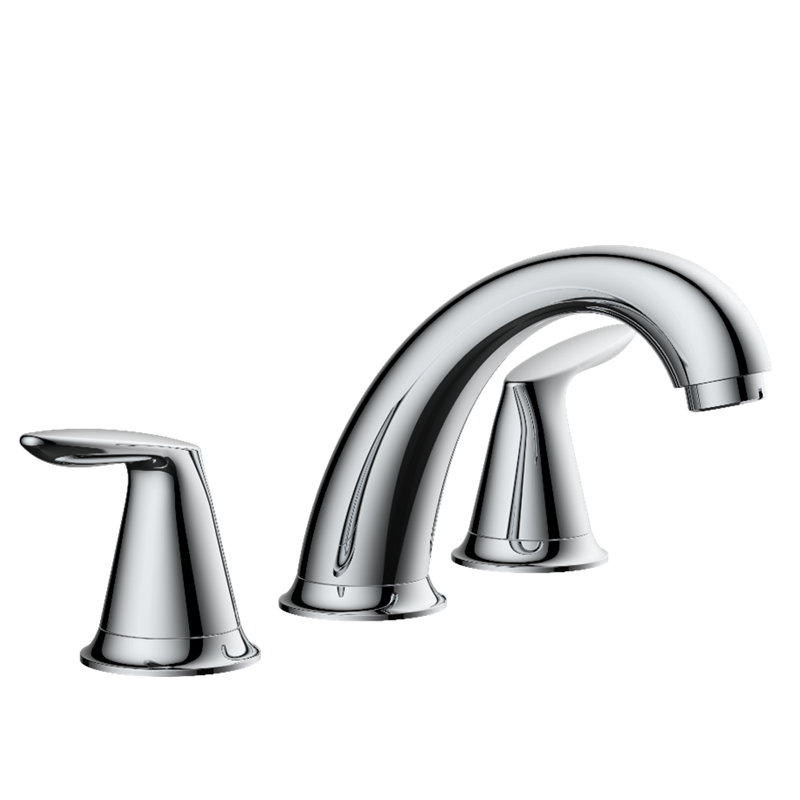 Dylan<br />  series Two level handles 8in widespread transitional bathroom faucet 3-hole Installation