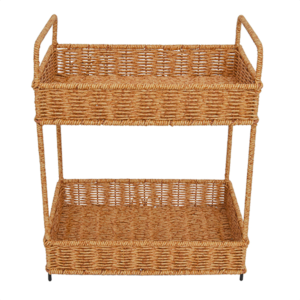 Factory Direct: Get Organized with 2 Tier Hand-woven Storage <a href='/basket/'>Basket</a>