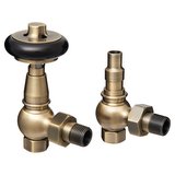 Milan Straight Manual Valve Set in Antique Brass