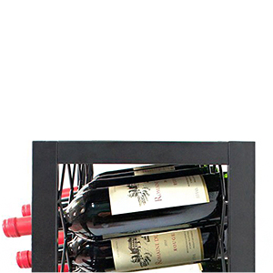Wine Bottles Stores at a Proper Angle Example Shown on our 23 Bottle Free Standing Wine Rack
