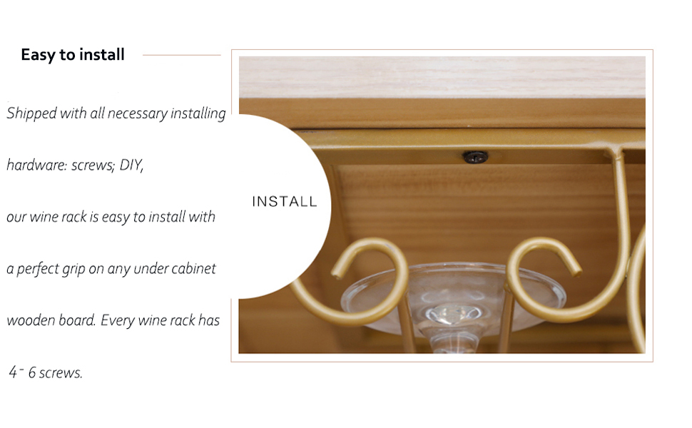 Home dining wine accessorie under cabinet stemware glass/bottle rack holder hanger storage organizer