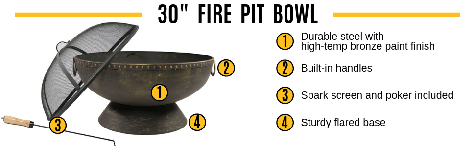 fire pit, bowl, round, steel, metal, fogata, fuego, bonfire, patio, backyard, flame, beach, outdoors