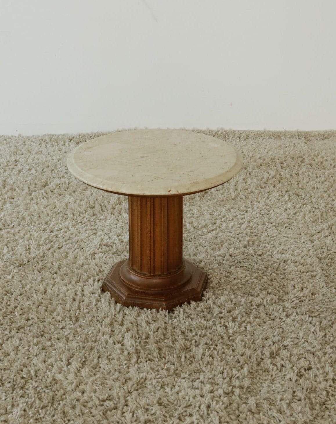 Side Table With Marble Top - Nadeau Kansas City