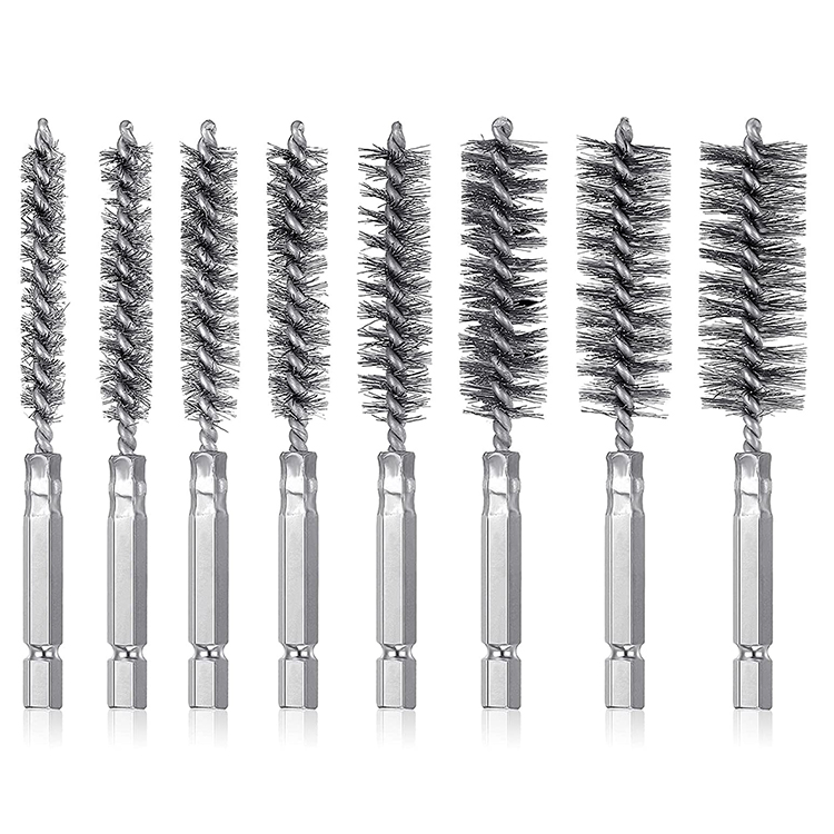 Tube wire Cleaning Brush Set 1/4inch hex shank Stainless Steel wire <a href='/brush/'>brush</a>