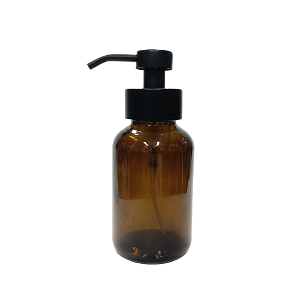 Factory Direct 8oz Amber Glass Foaming Pump Bottle - Stylish & Sturdy Dispenser