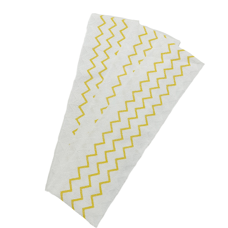 Factory Direct: Esun Custom <a href='/disposable-microfiber-mop/'>Disposable Microfiber Mop</a> Pads - Yellow Lines