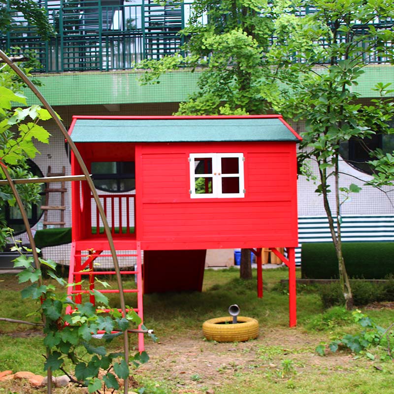 Outdoor Garden 100% Pine Wood <a href='/children-playhouse/'>Children Playhouse</a>s With Ladder Wooden <a href='/play-house/'>Play House</a>