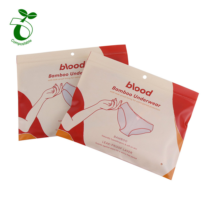 100% recycle biodegradable custom Logo resealable clothing ziplock bags